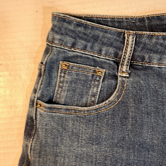 WIND OF CNOUY Denim Jeans Women's M Embroidered Logo Straight Leg - Picture 7 of 16